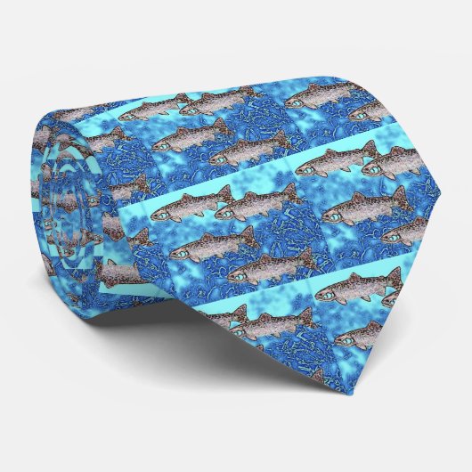 魚のサケのタイ ネクタイ (ロール)