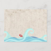 魚のサーフィン波 ポストカード (裏面)