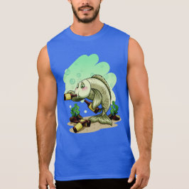 魚のシャツとジャケットを飲む トライブレンドＴシャツ