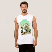 魚のシャツとジャケットを飲む トライブレンドＴシャツ (正面フル)