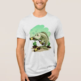 魚のシャツとジャケットを飲む トライブレンドTシャツ