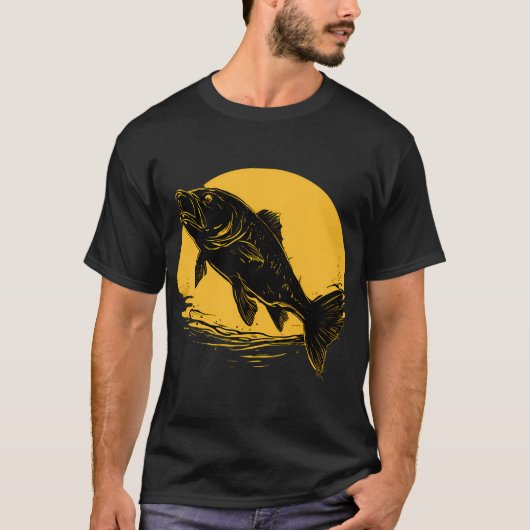 魚のシルエット Tシャツ (正面)