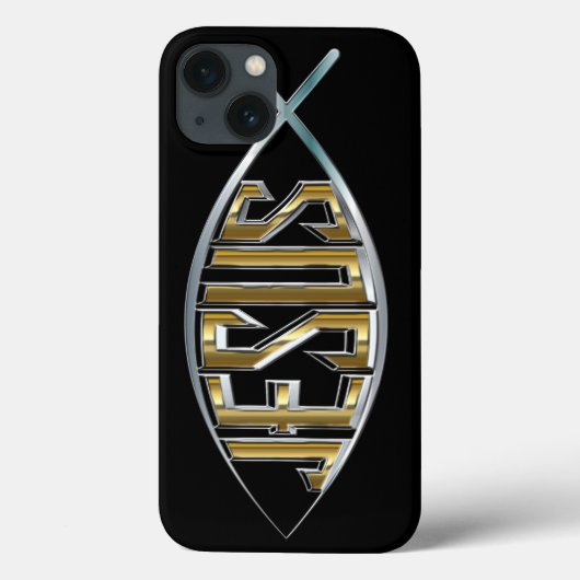 魚のシンボル内のイエス Case-Mate iPhoneケース (裏面)
