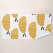 魚のシームレスな子供おもしろいのパターン。クレート バスタオル (バスタオル)