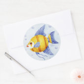 魚のシールお洒落アンゼルフィッシュ ラウンドシール (封筒)