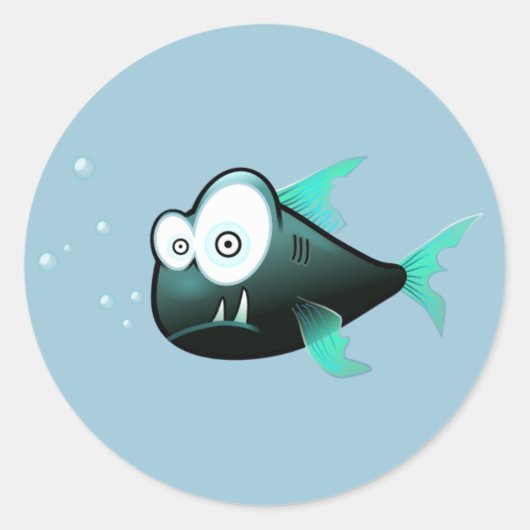 魚のシール ラウンドシール