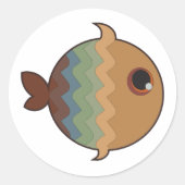 魚のシール ラウンドシール (正面)