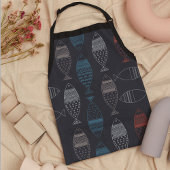 魚のスケッチパターン エプロン