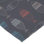 魚のスケッチパターン ショートテーブルランナー (コーナー)