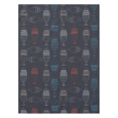 魚のスケッチパターン テーブルクロス (正面)