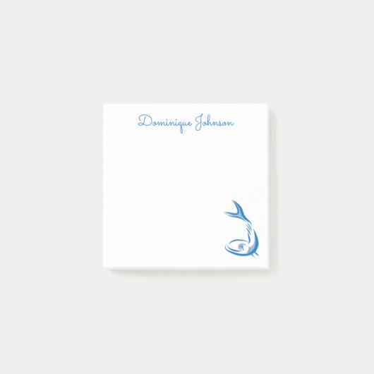 魚のスケッチパーソナライズされたPost-It®ノート ポストイット (正面)