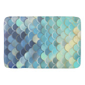 魚のスケールパターンブルースカイ背景ゴールデン バスマット (正面)