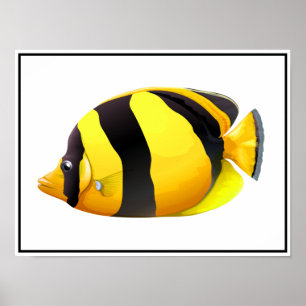 魚のストライプのポスター ポスター