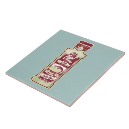 魚のソースポップ・アートのアート タイル (側面)