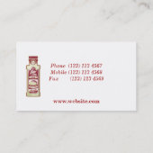 魚のソースポップ・アートのアート 名刺 (裏面)