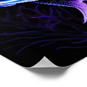 魚のチョークスケッチIII ポスター (角)