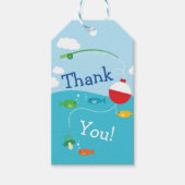 魚のテーマ魚釣り漁師用ベビーシャワー ギフトタグ (正面)