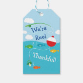 魚のテーマ魚釣り漁師用ベビーシャワー ギフトタグ (正面)