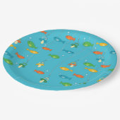 魚のテーマ魚釣り漁師用ベビーシャワー ペーパープレート (アングル)