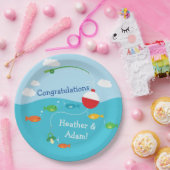 魚のテーマ魚釣り漁師用ベビーシャワー ペーパープレート (パーティー)