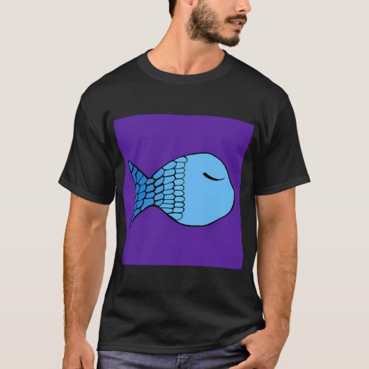 魚のデザインのデジタルアートワーク Tシャツ (正面)