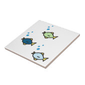 魚のトリオ タイル (側面)