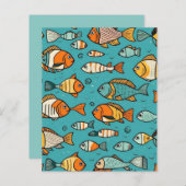 魚のパターンの贈り物アイディア (正面/裏面)