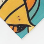 魚のパターンの贈り物アイディア フリースブランケット (角)