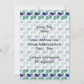 魚のパターン。青魚幽霊魚。 招待状 (裏面)