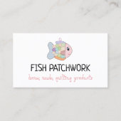 魚のパッチワークキルト 名刺 (正面)