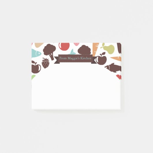 魚のパンノキの野菜食糧シェフのケータリング ポストイット (正面)