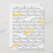 魚のパーソナライズされたノテカード サンキューカード (裏面)