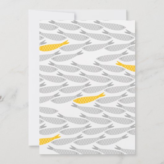 魚のパーソナライズされたノテカード サンキューカード (裏面)