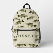 魚のパーソナライズされたリュック プリントバックパック (正面)