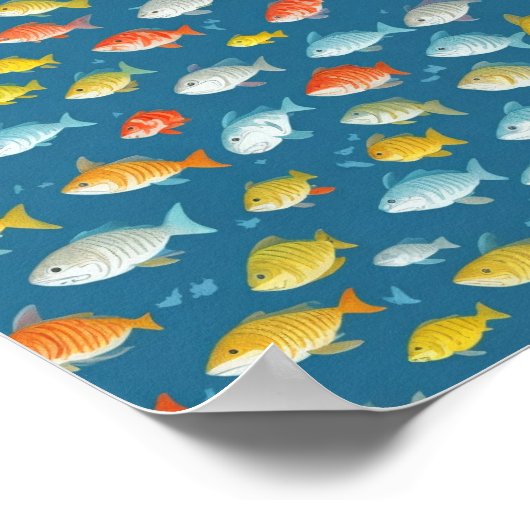 魚のパーティー ポスター (角)