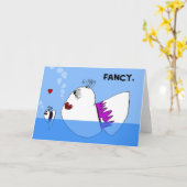 魚のファンシーノテカード カード (黄色い花)