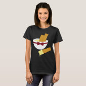 魚のフィンガーとカスタード Tシャツ (正面フル)