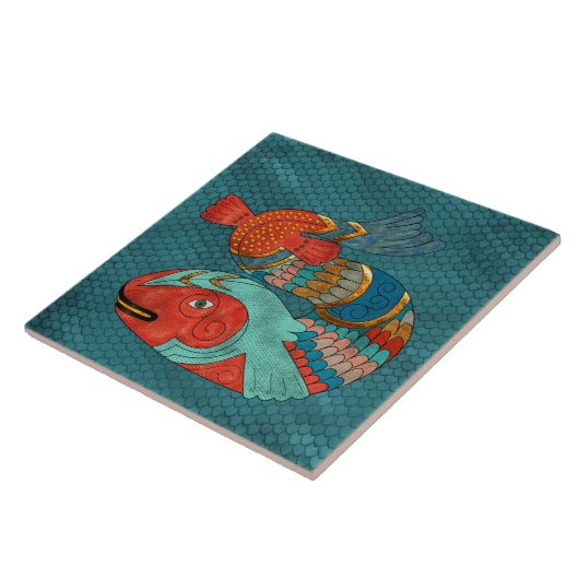 魚のフォーク タイル (側面)