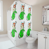 魚のフックパターンの人魚の美しい シャワーカーテン (インサイチュ)