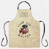 魚のフライのマスターNAME エプロン (正面)