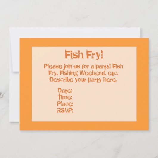 魚のフライをビーチパーティー 招待状 (裏面)