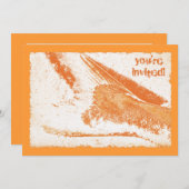 魚のフライをビーチパーティー 招待状 (正面/裏面)