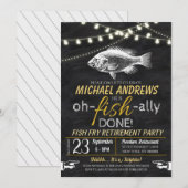 魚のフライ引退パーティーのご案内 招待状 (正面/裏面)