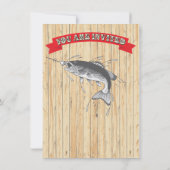 魚のフライ素朴パーティーのポスター招待状 招待状 (裏面)