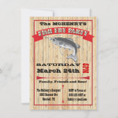 魚のフライ素朴パーティーのポスター招待状 招待状 (正面)