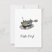 魚のフライ パーティーの招待状 招待状 (正面)