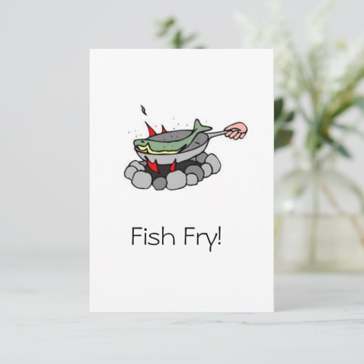 魚のフライ パーティーの招待状 招待状 (スタンド正面)