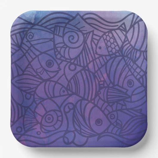 魚のプリン ペーパープレート (正面)