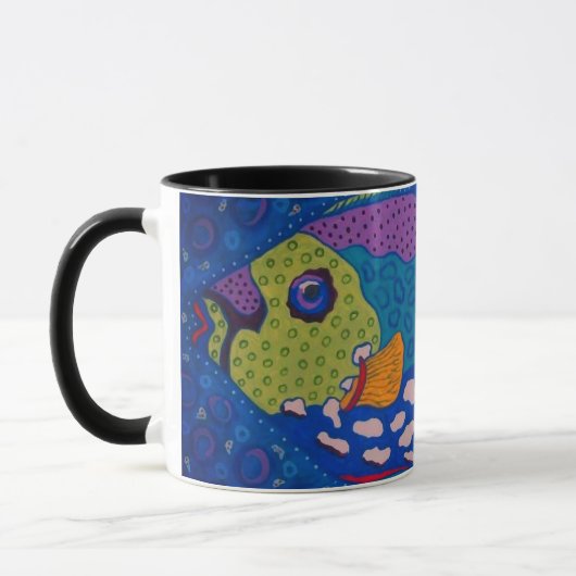 魚のマグを引き起こす マグカップ (左)