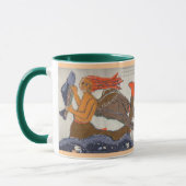 魚のマグを着た織物の人魚 マグカップ (左)